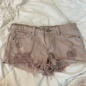 Lucky Brand light pink low waisted shorts